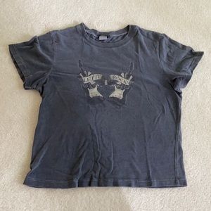 Hank made in Hollywood grey cropped tshirt